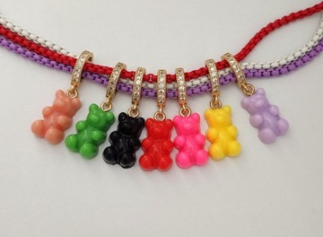 Подвеска Haribo Teddy Bear Jelly Beads с цирконами, черный