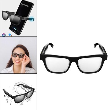 Беспроводные умные очки со встроенным микрофоном Стерео-вкладыши-гарнитура Поляризованные прозрачные