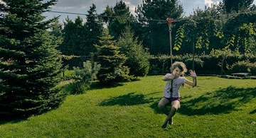 СКАЧИВАНИЕ НА ВЕРЕВКЕ, ПРОЧНЫЙ ЗИПЛАЙН 120 кг, ВЕРЕВКА 6 мм