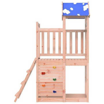 vidaXL Игровая площадка Tower со стеной для скалолазания 110,5x52,5x215 см