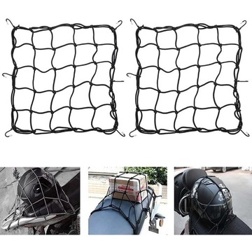 Багажная сетка для шлема с крючками -пауками на мотоцикле Scooter 40x40см