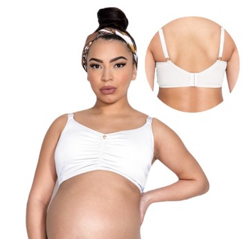 Mitex Mama Bra top ciążowy, do karmienia biel 85C