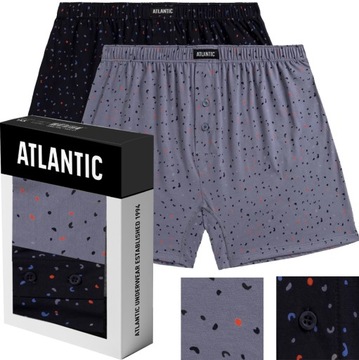ATLANTIC bokserki męskie 2-PACK luźne 2MBX szorty wielopak M