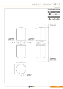 Wkład filtra CS150P25A - MP FILTRI