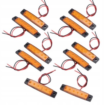 БОКОВОЙ ПРОЗРАЧНЫЙ ФОНАРЬ ДЛЯ ГРУЗОВИКА ABS 10 шт.