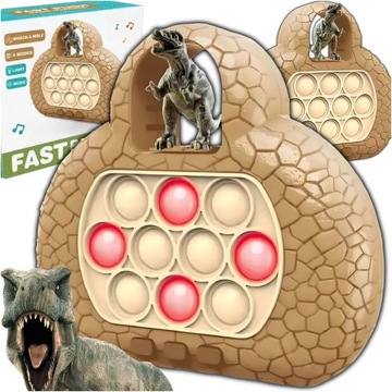 GRA POP IT ANTYSTRESOWA ZRĘCZNOŚCIOWA ZABAWKA ELEKTRONICZNA DINOZAUR DZIECI