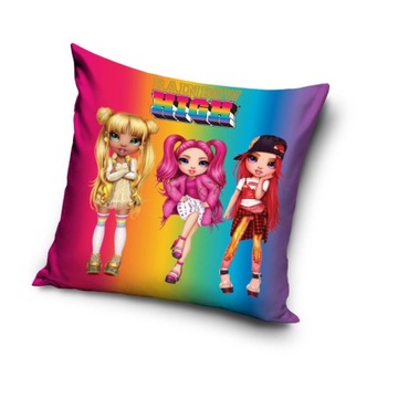 POSZEWKA pluszowa dekoracyjna na poduszkę RAINBOW HIGH 40x40 cm WELWET