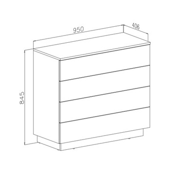 Спальня LINA GLOSS комплект гардероб 244 комод