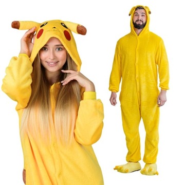 Piżama Onesie Kigurumi Kostium Przebranie Pikachu M: 155-165cm