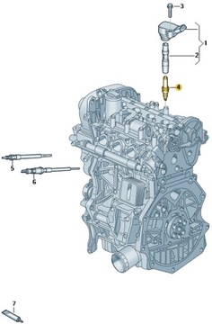 4x СВЕЧА ЗАЖИГАНИЯ 1.8 2.0 TSI 06K905601B