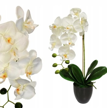 STORCZYK SZTUCZNY STORCZYKI ORCHIDEA W DONICY JAK ŻYWY SZTUCZNE KWIATY DUŻY