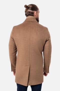 ЭЛЕГАНТНОЕ МУЖСКОЕ ШЕРСТЯНОЕ ПАЛЬТО VITORES CAMEL 52