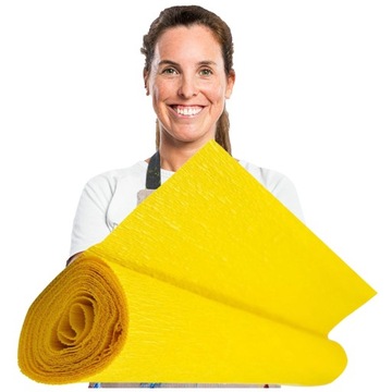 BIBUŁA OZDOBNA KREPINA 50X200CM ŻÓŁTY ZŁOTY MOCNA