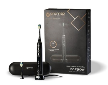SZCZOTECZKA SONICZNA DO ZĘBÓW SONIC NEXT BLACK BAZA ŁADUJĄCA+ETUI+KOŃCÓWKI