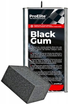 ProElite BLACK GUM 1л ЧЕРНЫЙ + ГУБКА ДЛЯ ШИН, ПОПРАВКА