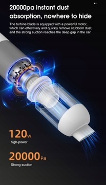 Портативный автомобильный пылесос Xiaomi перезаряжаемый