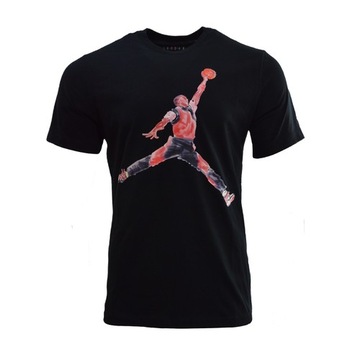 Koszulka sportowa T-shirt Air Jordan Brand Jumpman Czarna z nadrukiem
