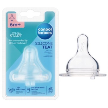 CANPOL Smoczek Butelki EasyStart Kaszki 6m+ 1 szt