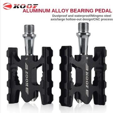LUNJE Bicycle Pedal Aluminum Alloy Du Bearing MTB Bicycle Pedals for