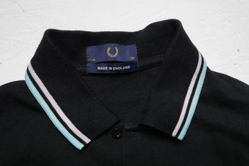 fred perry made in england czarna koszulka polo męska S