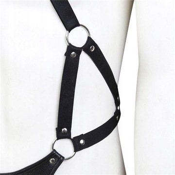 Мужские кожаные подтяжки Mankini