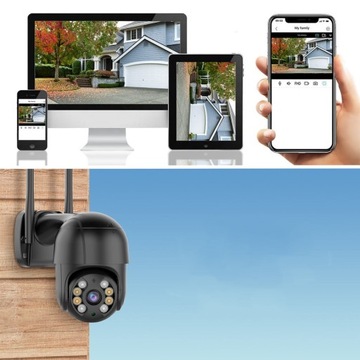 ВРАЩАЮЩАЯСЯ НАРУЖНАЯ IP-КАМЕРА WiFi 4xZOOM 4K ULTRA HD ОБНАРУЖЕНИЕ 8MPx 8MP