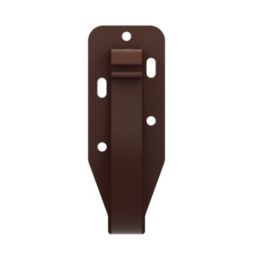 Крючок-держатель желоба, КОНЕЦ желоба, 125 мм, ВЫСОКОЕ КАЧЕСТВО, коричневый