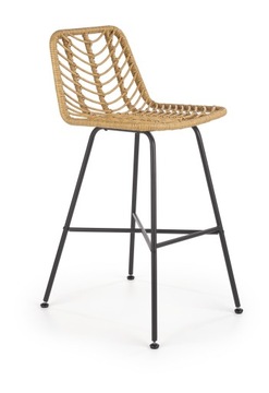 Hoker rattanowy do kuchni do wyspy brązowy 113x57x47 Halmar H97