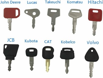 10X Klucz pojazdu maszynowego FOR CAT HITACHI JCB
