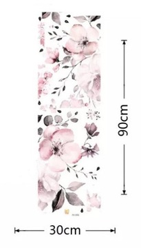 Наклейки на стену - розовые цветы