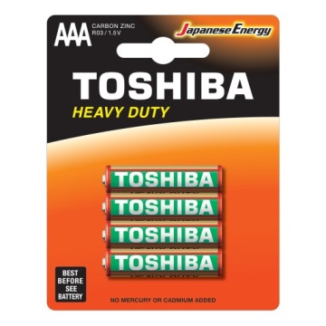 4x Baterie TOSHIBA HEAVY DUTY PALUSZKI R03 AAA