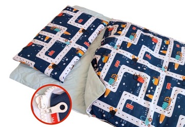 ŚPIWOREK 80x120+30x50 do przedszkola 3el.+ GRATIS