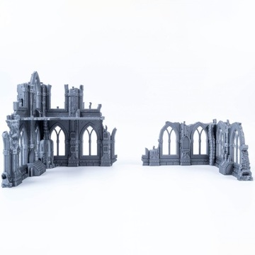 Готические руины, набор 2: Разрушенный собор для фэнтезийных и научно-фантастических игр