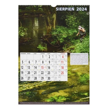 Настенный календарь рыбалки 2024
