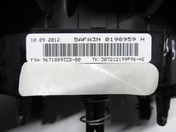 CITROEN DS3 09-14 ULOŽENÍ VZDUCHOVÁ ŘIDIČE 967188932D