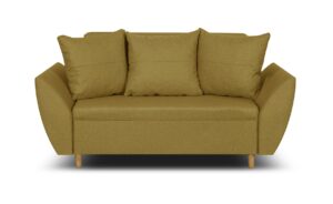 Sofa kanapa 2 os z funkcją spania ALI żółta