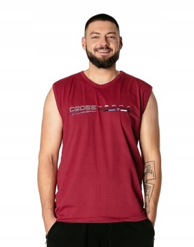 Duża Koszulka Męska Bez Rękawów Bokserka Podkoszulek Tank Top 3017-8 r 5XL