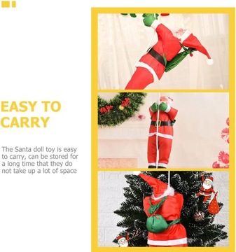 КРАСИВЫЙ ОРНАМЕНТ САНТА-МОРОЗ ВЗЛАБЫВАЕТСЯ ПО ВЕРЕВКЕ