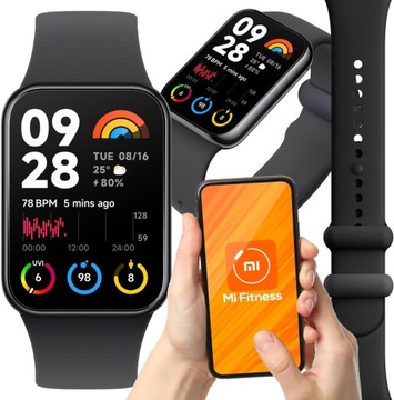 OPASKA SPORTOWA Xiaomi Smart Band 8 Pro BLACK AMOLED 1,74