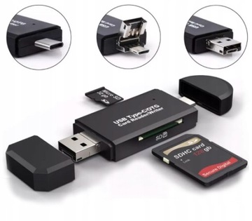 CZYTNIK KART SD MicroSD USB USB-C MICRO USB 1 5w1