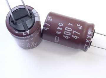 [2szt] 47uF 400V Kondensator 10000h Nippon 16x25
