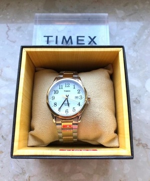 Zegarek męski złoty Timex Easy Reader TW2R23500