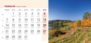 Календарь настольный 2024 месяц стоячий 24х11см ПОЛЬСКИЕ ПЕЙЗАЖИ