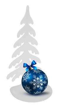 CHOINKA z metalu OZDOBA ŚWIĄTECZNA dekoracja 30cm biała