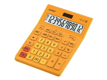 DUŻY KALKULATOR BIUROWY CASIO GR-12C POMARAŃCZOWY