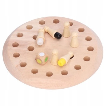 Деревянные шахматы на память для детей, красочный пазл Монтессори MEMORY