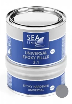 SEA-LINE SZPACHLÓWKA EPOKSYDOWA UNIVERSAL UNIWERSALNA 2:1 SZARY MAT 750g