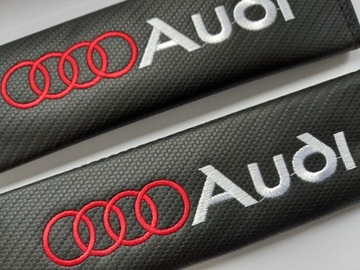 Карбоновые чехлы на ремни безопасности Audi.