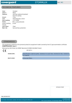 ОЧКИ С ЛИЦЕВОЙ ЗАЩИТОЙ STORMLUX НАКЛОННЫЙ ШЛЕМ