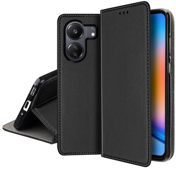 ETUI SKÓRZANE do XIAOMI REDMI 13C|POCO C65 MAGNETYCZNE CASE TOKRA SZKŁO 9H